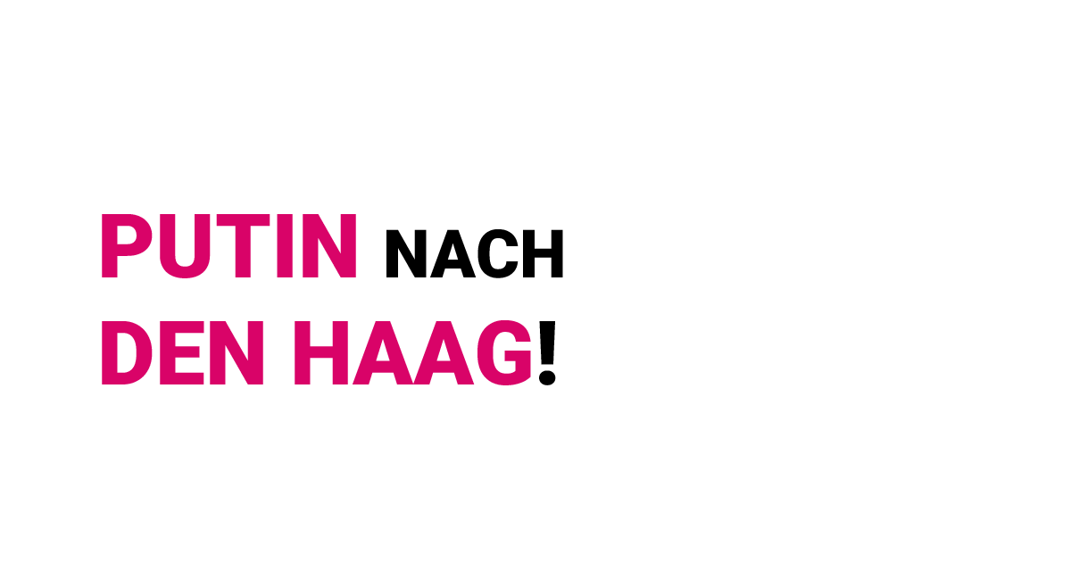 Fuck off, Putin! Demos zu einem Jahr russischer Angriffskrieg.